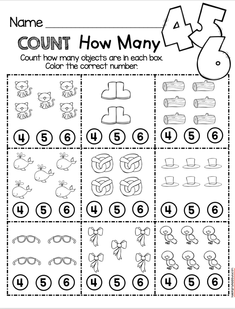 Free Printable Common Core Math Worksheets For Kindergarten Printable