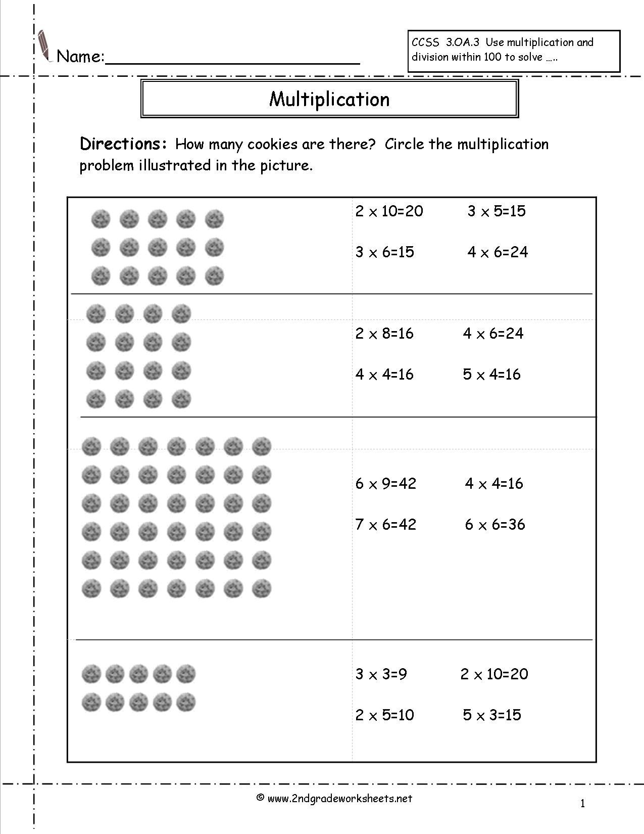 Free Printable Common Core Math Worksheets For Third Grade Free Printable