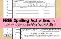 Free Printable Make Your Own Spelling Worksheets Learning How To Read