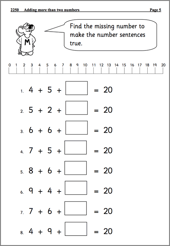 Grade 2 Worksheet Math Numbers