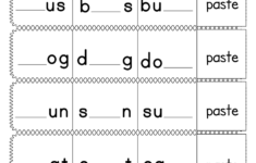 Free Printable Spell And Match Worksheet