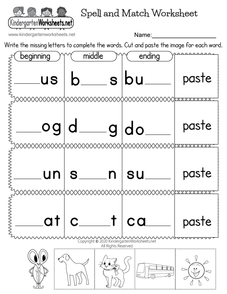 Free Printable Spell And Match Worksheet Common Core Worksheets Free printable spell and match worksheet common core worksheets