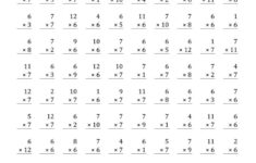 Free Printable Third Grade Multiplication Worksheets Times Tables