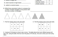 Free Ratio Tables Worksheets Pictures 6th Grade Free Preschool