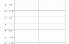 Gcf And Lcm Worksheet Grade 4 Greatest Common Factor Least Common