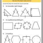 Geometry Classifying Shapes CCSS 4 G 2 Facts Worksheets