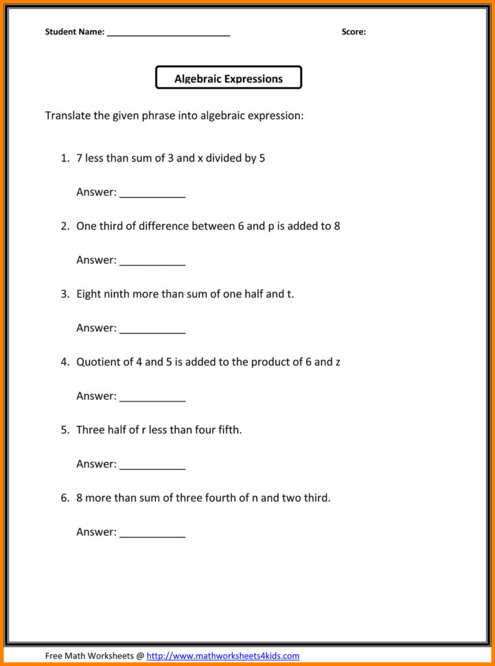 Common Core Worksheets Grade 8