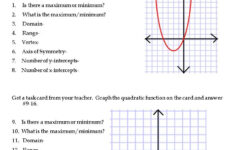 Graphing Quadratic Functions Worksheet Answers Algebra 2 Worksheet