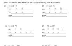 HCF Using Prime Factorization Interactive Worksheet