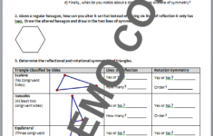 High School Geometry Common Core G CO A 3 Symmetry Activities
