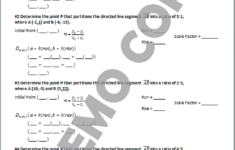High School Geometry Common Core G GPE B 6 Partitioning A Line