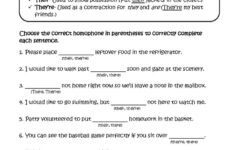 Homophones Worksheets Choosing There Their They re Homophones