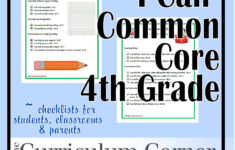 I Can Common Core Fourth Grade The Curriculum Corner 123