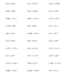 Integers Worksheet All Operations With Integers Range 12 To 12