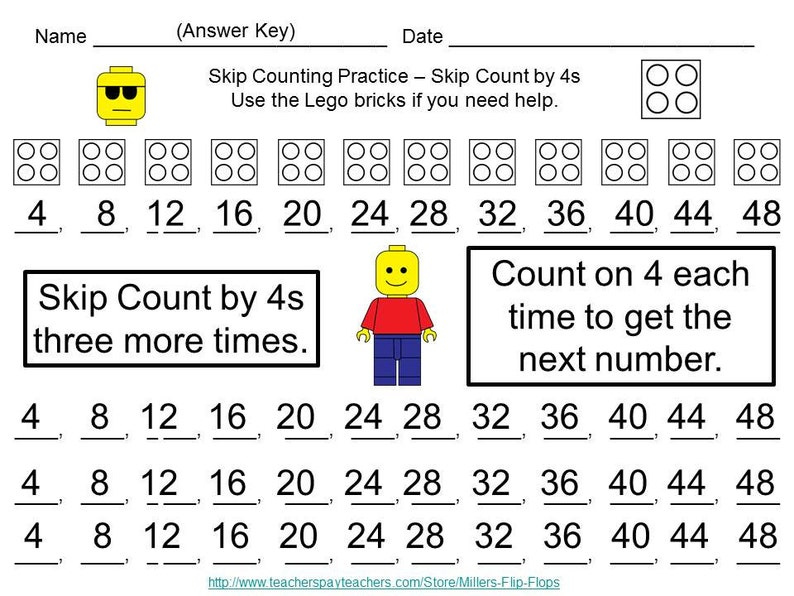 Learning With Legos Multiplication X4 Common Core 3 OA 1 Etsy