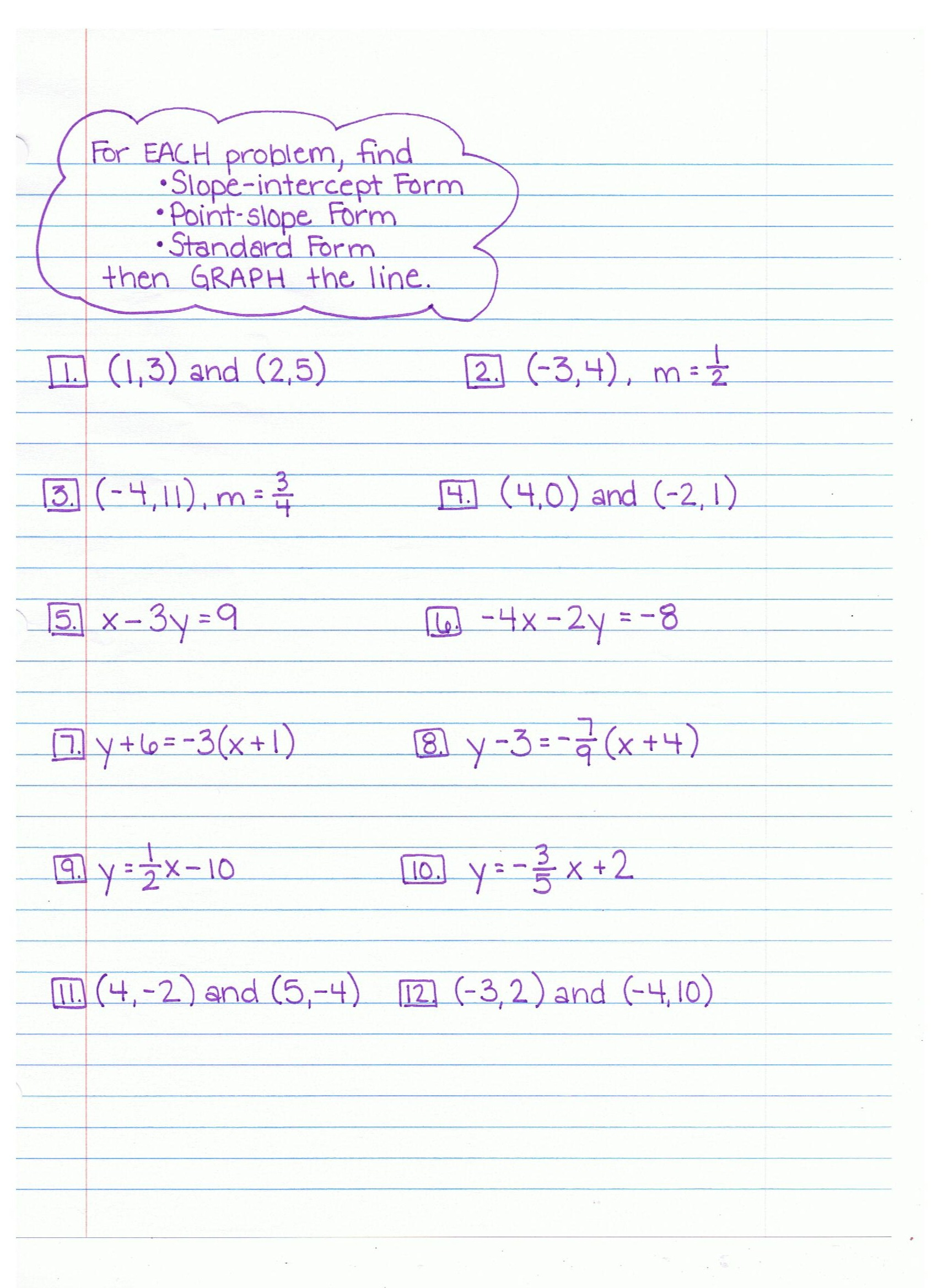 Linear Word Problems Common Core Algebra 1 Homework Answers