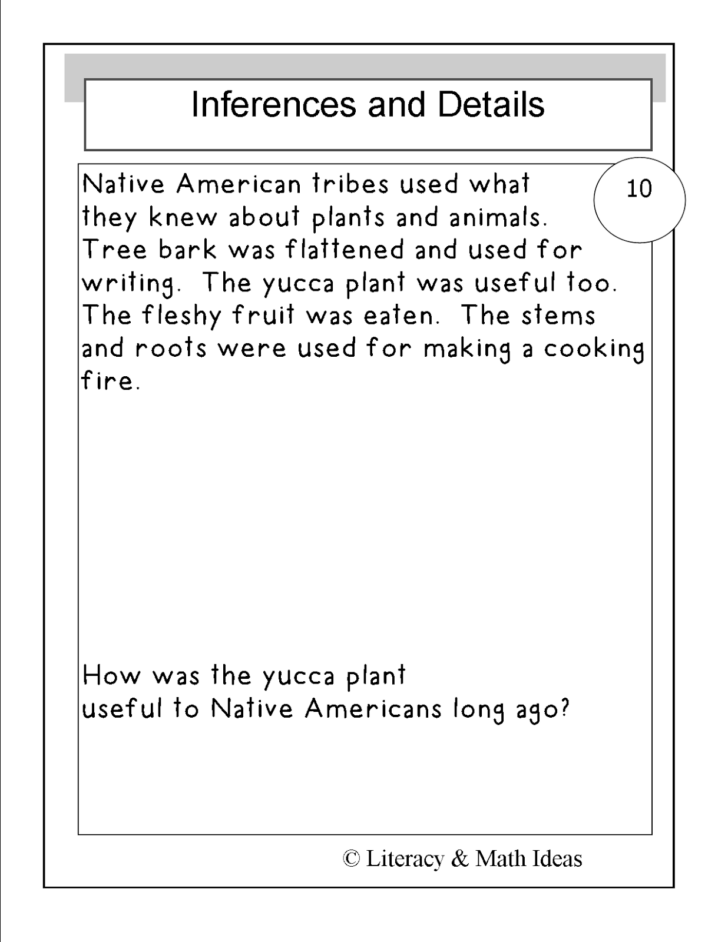 Common Core Inference Worksheets