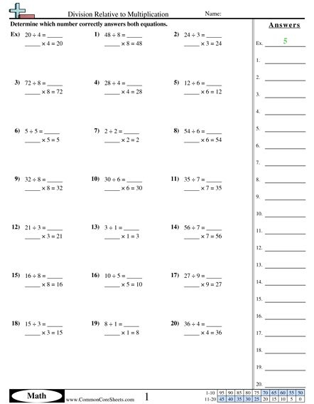 Long Division Worksheets 4th Grade Division Worksheets Common Core 