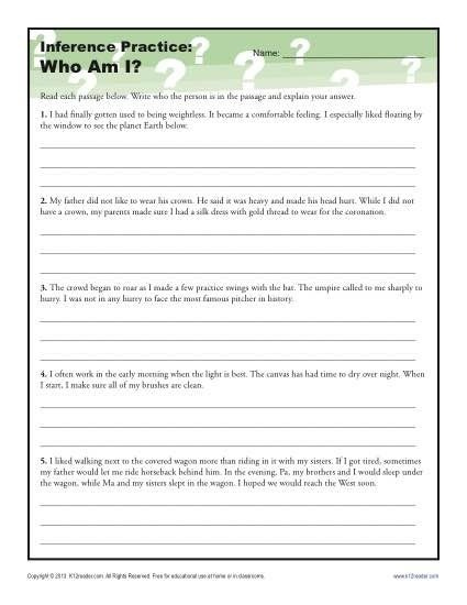 Making Inferences 5th Grade Worksheets Worksheets Master