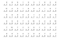 Multiplication Worksheet For Grade School Learning Printable