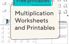 Multiplication Worksheets And Printables These Multiplication
