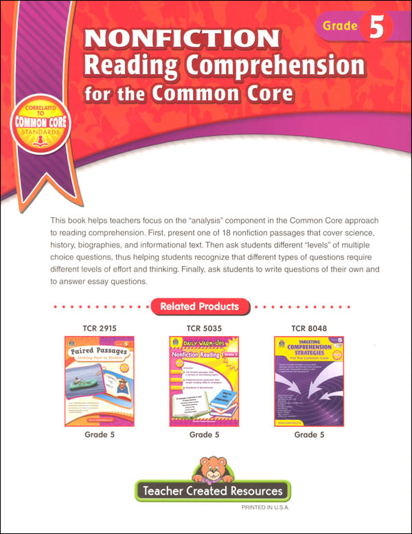 common-core-reading-comprehension-common-core-worksheets