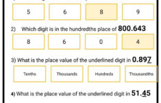 Numbers And Operations In Base 10 Decimal Place Values 5 NBT 1 Facts