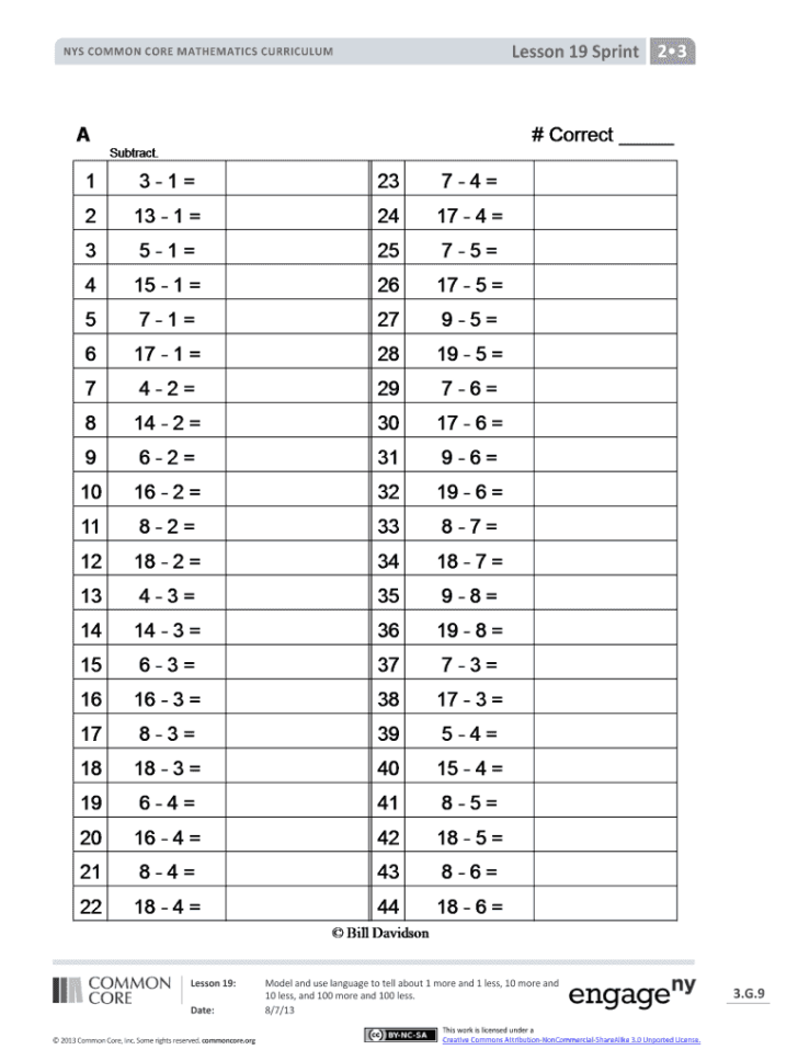Ny Common Core Math Worksheets
