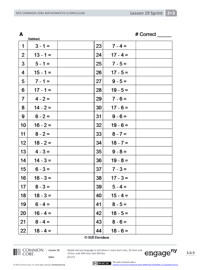 Nys Common Core Mathematics Curriculum Fill Online Printable 