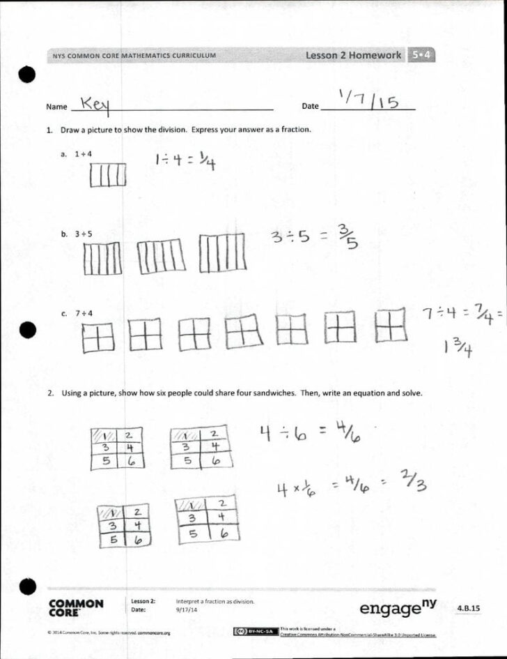 Nys Common Core Mathematics Curriculum Worksheet Answers