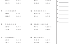 Order Of Operations PEMDAS Worksheets 99Worksheets