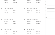 Order Of Operations pemdas Worksheets Listed In Common Core Free