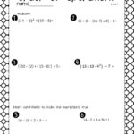 Order Of Operations Quiz Homework With Images Order Of Operations