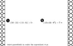 Order Of Operations Quiz Homework With Images Order Of Operations