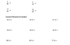 Percents Worksheet