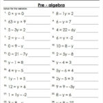 Pre Algebra Math Worksheets Algebra Worksheets Pre Algebra