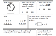 Printable Second Grade Math Review Worksheets Thekidsworksheet
