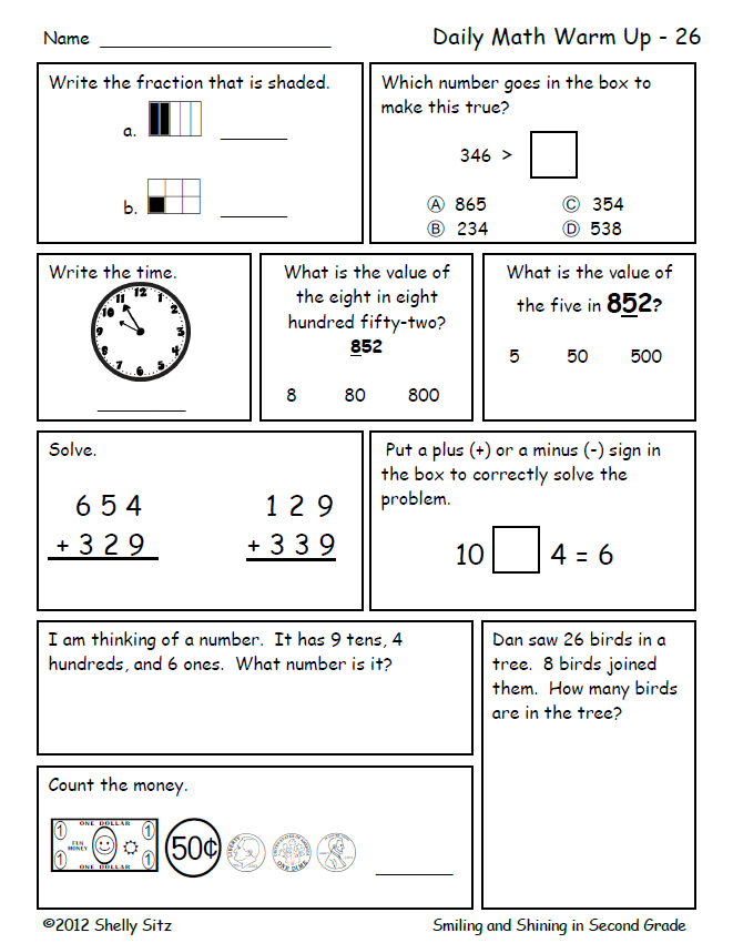 Common Core Review Worksheets