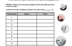 Probability Worksheet 2 Heads Or Tails Have Fun Teaching