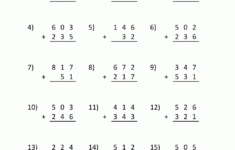 Second Grade Addition Worksheets