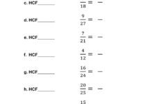 Simplifying Fractions Online Worksheet