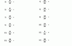 Simplifying Fractions Worksheet