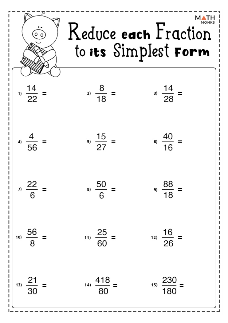 Common Core Sheets Simplifying Fractions Common Core Worksheets