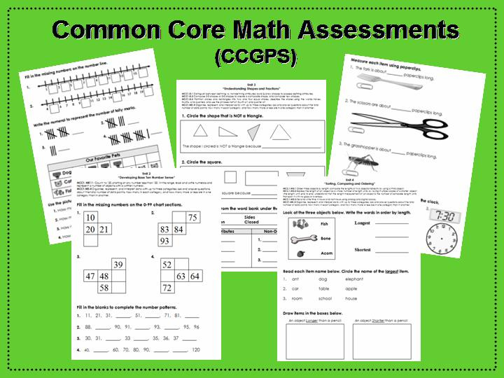 Simply SWEET TEAching Common Core Math Assessments