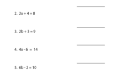 Solve Equations Pre Algebra Worksheet Printable