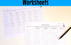 Spelling Homework Worksheets Mrs Strawberry