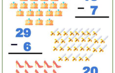 Subtracting 2 digit 1 digit Numbers Math Worksheets