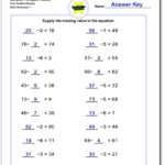 Subtraction Pre Algebra Worksheets