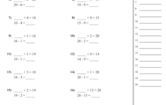 Subtraction Worksheets Subtraction Worksheets Subtraction Common