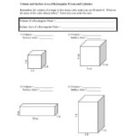 Surface Area And Volume Worksheets With Answers Worksheets Master